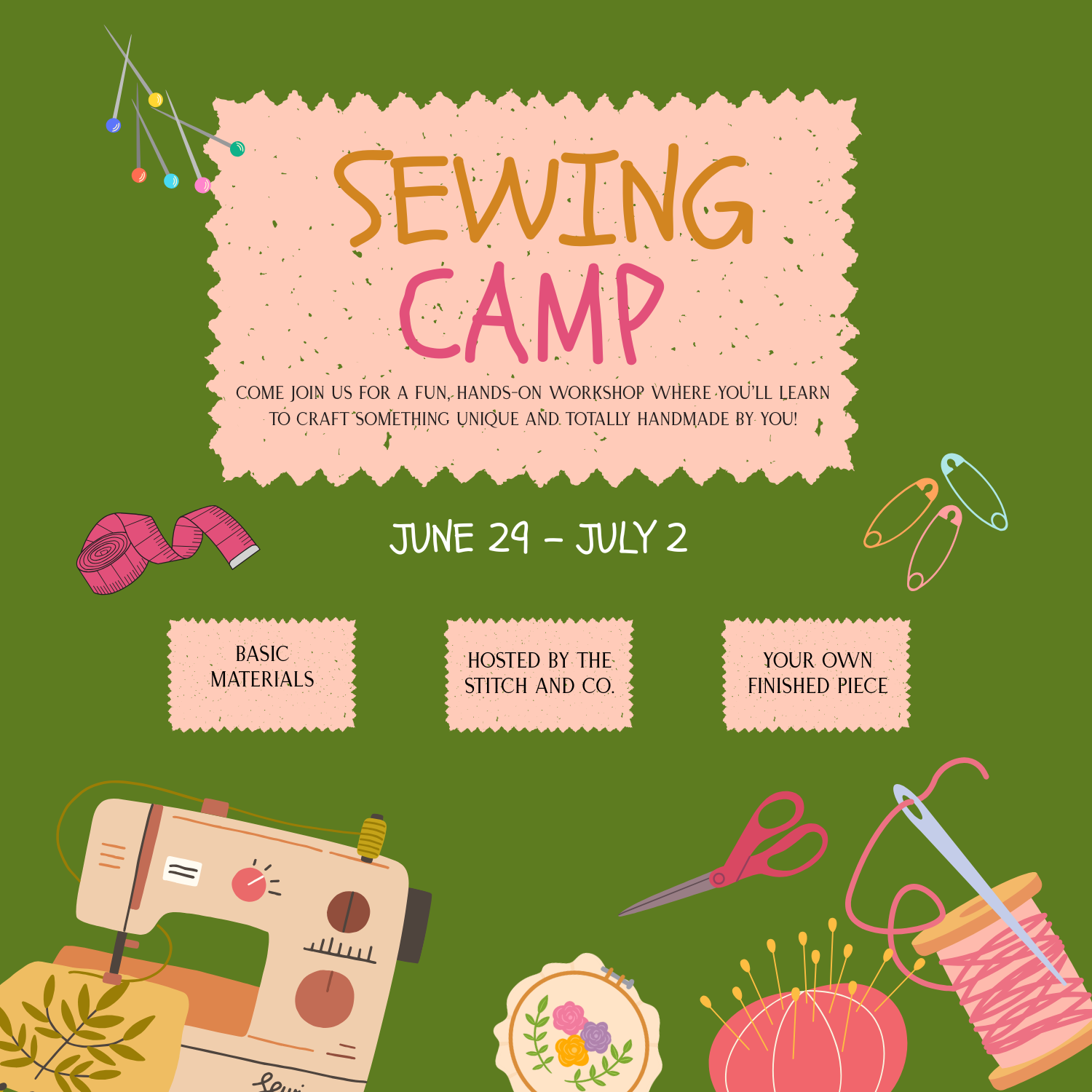 𝚕𝚒𝚝𝚝𝚕𝚎 𝚜𝚝𝚒𝚝𝚌𝚑𝚎𝚛𝚜 ✨ SUMMER✨Sewing Camp✨Beginner/Intermediate