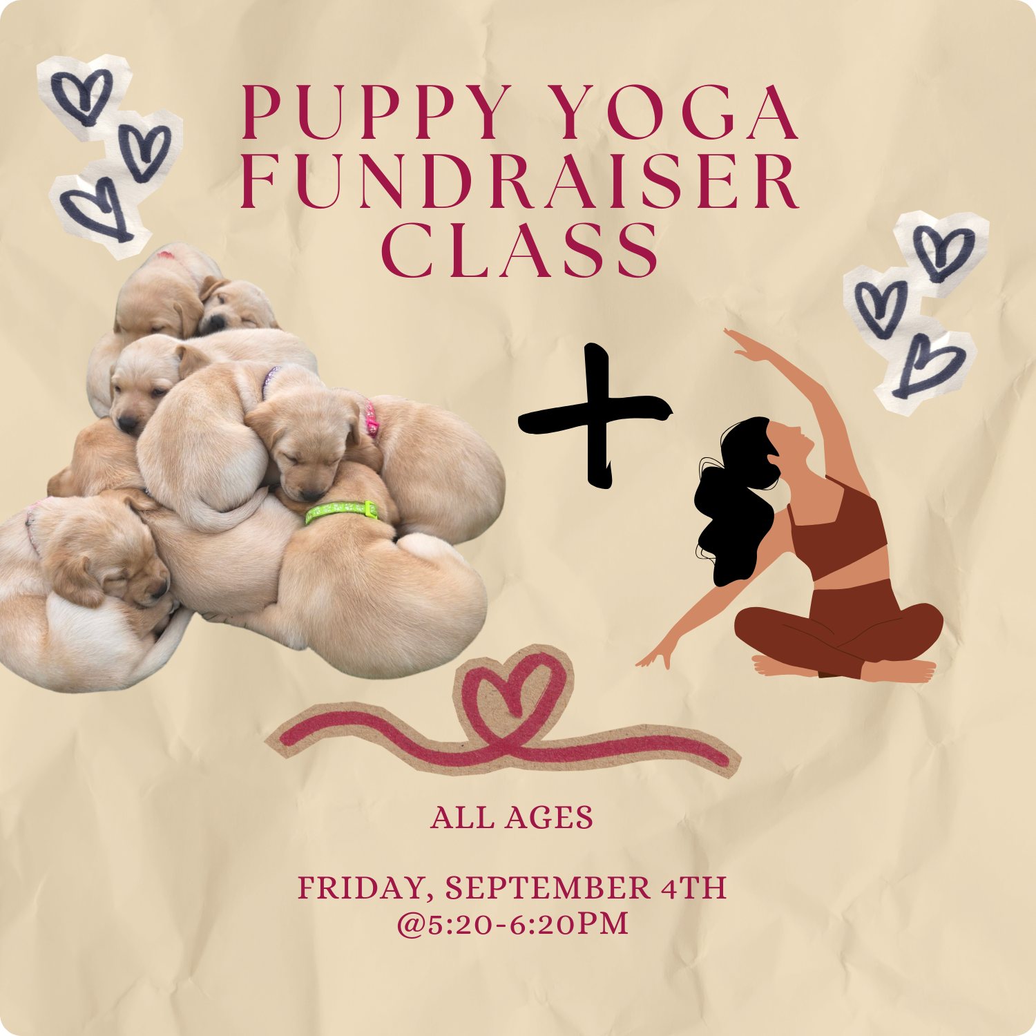 🐶Puppy Yoga🐶 SEPTEMBER 4th @5:20pm