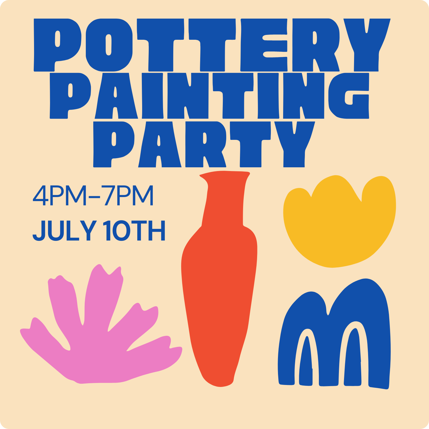 🎨Pottery Painting Party🎨Reserve your spot!