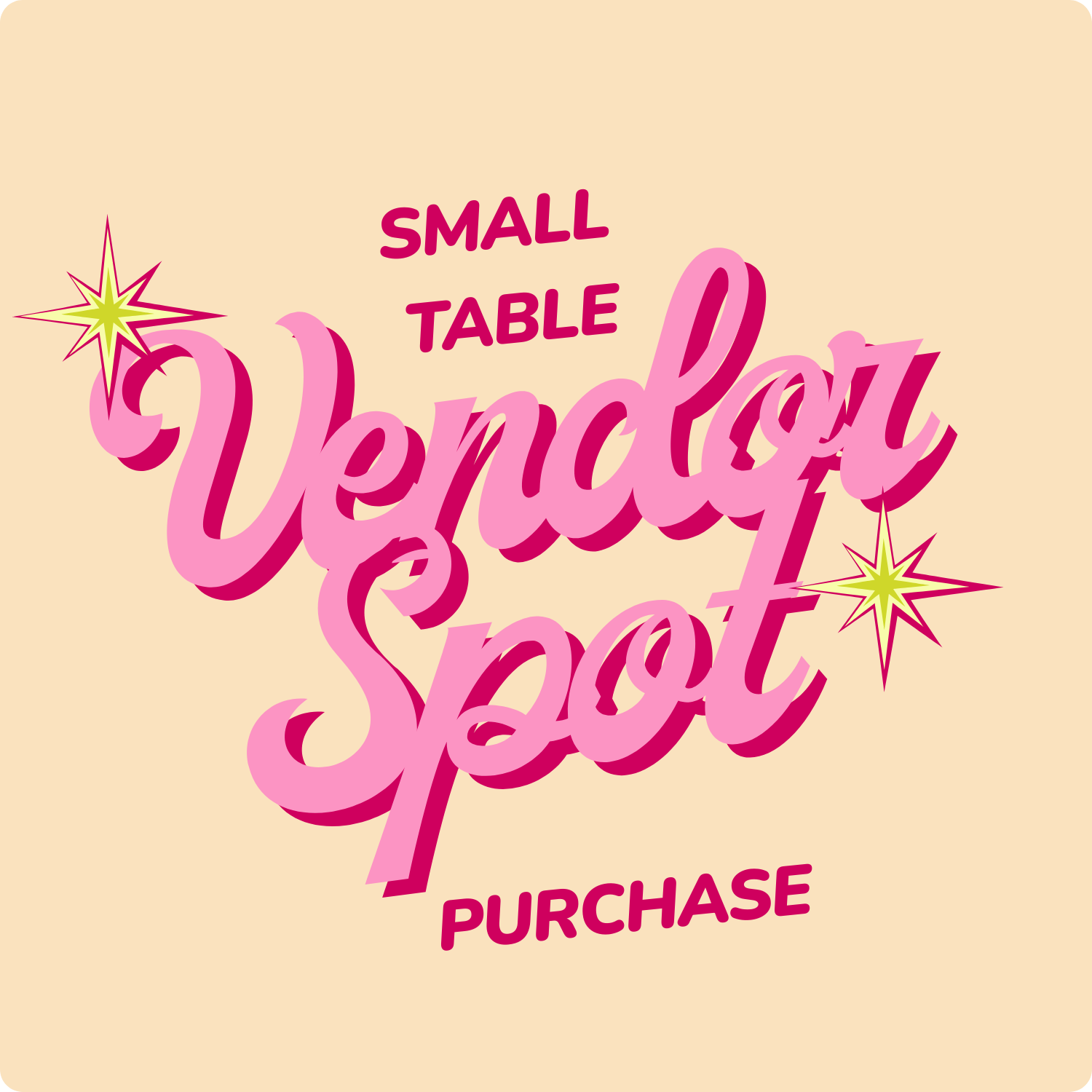 ✨Vendor Table Fee (Small Table)✨